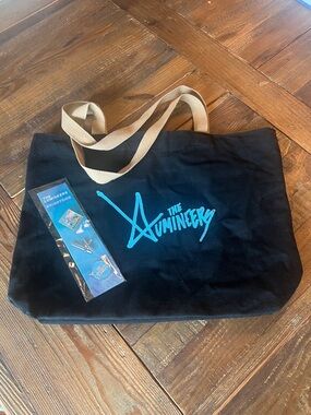 The Lumineers Brightside World Tour Black Canvas Tote w/ set of pins